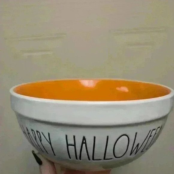 Rae  Dunn happy Halloween orange inside mixing bowl - Picture 7 of 7
